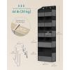 imageSONGMICS OvertheDoor Organizer 9Compartment Door Hanging Storage Shelf Foldable Closet Hanging Organizer HeavyDuty Metal Hooks Transparent Ink Black URDH009BH01Ink Black