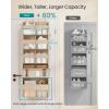 imageSONGMICS OvertheDoor Organizer 9Compartment Door Hanging Storage Shelf Foldable Closet Hanging Organizer HeavyDuty Metal Hooks Transparent Ink Black URDH009BH01Summer Sand