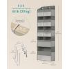imageSONGMICS OvertheDoor Organizer 9Compartment Door Hanging Storage Shelf Foldable Closet Hanging Organizer HeavyDuty Metal Hooks Transparent Ink Black URDH009BH01Dove Gray