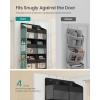 imageSONGMICS OvertheDoor Organizer 9Compartment Door Hanging Storage Shelf Foldable Closet Hanging Organizer HeavyDuty Metal Hooks Transparent Ink Black URDH009BH01Ink Black