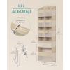 imageSONGMICS OvertheDoor Organizer 9Compartment Door Hanging Storage Shelf Foldable Closet Hanging Organizer HeavyDuty Metal Hooks Transparent Ink Black URDH009BH01Summer Sand