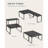 imageSONGMICS Spice Racks Set of 2 Metal Cabinet Shelf Organizers Countertop Organizers Shelf Risers Stackable Expandable White UKCS003W01Ink Black