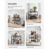 imageSONGMICS Spice Racks Set of 2 Metal Cabinet Shelf Organizers Countertop Organizers Shelf Risers Stackable Expandable White UKCS003W01Ink Black