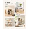 imageSONGMICS Spice Racks Set of 2 Metal Cabinet Shelf Organizers Countertop Organizers Shelf Risers Stackable Expandable White UKCS003W01Oatmeal Beige