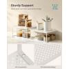 imageSONGMICS Spice Racks Set of 2 Metal Cabinet Shelf Organizers Countertop Organizers Shelf Risers Stackable Expandable White UKCS003W01Oatmeal Beige