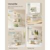 imageSONGMICS Spice Racks Set of 2 Metal Cabinet Shelf Organizers Countertop Organizers Shelf Risers Stackable Expandable White UKCS003W01White