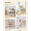 imageSONGMICS Spice Racks Set of 2 Metal Cabinet Shelf Organizers Countertop Organizers Shelf Risers Stackable Expandable White UKCS003W01White