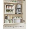 imageSONGMICS Spice Racks Set of 2 Metal Cabinet Shelf Organizers Countertop Organizers Shelf Risers Stackable Expandable White UKCS003W01White