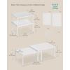 imageSONGMICS Spice Racks Set of 2 Metal Cabinet Shelf Organizers Countertop Organizers Shelf Risers Stackable Expandable White UKCS003W01White