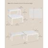 imageSONGMICS Spice Racks Set of 2 Metal Cabinet Shelf Organizers Countertop Organizers Shelf Risers Stackable Expandable White UKCS003W01White