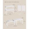 imageSONGMICS Spice Racks Set of 2 Metal Cabinet Shelf Organizers Countertop Organizers Shelf Risers Stackable Expandable White UKCS003W01White