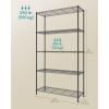 imageSONGMICS Storage Shelf Metal Wire Shelving Unit Adjustable Shelves for Garage Bedroom Living Room Kitchen Pantry 5 Tier 118 x 354 x 63 Inches Ink Black ULGR195BH01SInk Black
