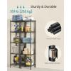 imageSONGMICS Storage Shelf Metal Wire Shelving Unit Adjustable Shelves for Garage Bedroom Living Room Kitchen Pantry 5 Tier 118 x 354 x 63 Inches Ink Black ULGR195BH01SInk Black