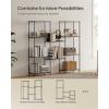 imageSONGMICS Storage Shelf Metal Wire Shelving Unit Adjustable Shelves for Garage Bedroom Living Room Kitchen Pantry 5 Tier 118 x 354 x 63 Inches Ink Black ULGR195BH01SInk Black