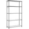 imageSONGMICS Storage Shelf Metal Wire Shelving Unit Adjustable Shelves for Garage Bedroom Living Room Kitchen Pantry 5 Tier 118 x 354 x 63 Inches Ink Black ULGR195BH01SInk Black