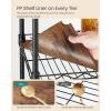 imageSONGMICS Storage Shelf Metal Wire Shelving Unit Adjustable Shelves for Garage Bedroom Living Room Kitchen Pantry 5 Tier 118 x 354 x 63 Inches Ink Black ULGR195BH01SInk Black  Rustic Brown
