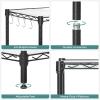imageSONGMICS Storage Shelf Metal Wire Shelving Unit Adjustable Shelves for Garage Bedroom Living Room Kitchen Pantry 5 Tier 118 x 354 x 63 Inches Ink Black ULGR195BH01SInk Black