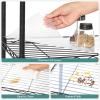 imageSONGMICS Storage Shelf Metal Wire Shelving Unit Adjustable Shelves for Garage Bedroom Living Room Kitchen Pantry 5 Tier 118 x 354 x 63 Inches Ink Black ULGR195BH01SInk Black