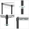 imageSONGMICS Storage Shelf Metal Wire Shelving Unit Adjustable Shelves for Garage Bedroom Living Room Kitchen Pantry 5 Tier 118 x 354 x 63 Inches Ink Black ULGR195BH01SInk Black