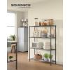 imageSONGMICS Storage Shelf Metal Wire Shelving Unit Adjustable Shelves for Garage Bedroom Living Room Kitchen Pantry 5 Tier 118 x 354 x 63 Inches Ink Black ULGR195BH01SInk Black