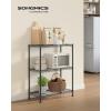 imageSONGMICS Storage Shelf Metal Wire Shelving Unit Adjustable Shelves for Garage Bedroom Living Room Kitchen Pantry 5 Tier 118 x 354 x 63 Inches Ink Black ULGR195BH01SInk Black