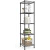 imageSONGMICS Storage Shelf Metal Wire Shelving Unit Adjustable Shelves for Garage Bedroom Living Room Kitchen Pantry 5 Tier 118 x 354 x 63 Inches Ink Black ULGR195BH01SInk Black