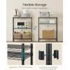 imageSONGMICS Storage Shelf Metal Wire Shelving Unit Adjustable Shelves for Garage Bedroom Living Room Kitchen Pantry 5 Tier 118 x 354 x 63 Inches Ink Black ULGR195BH01SInk Black