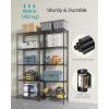 imageSONGMICS Storage Shelf Metal Wire Shelving Unit Adjustable Shelves for Garage Bedroom Living Room Kitchen Pantry 5 Tier 118 x 354 x 63 Inches Ink Black ULGR195BH01SInk Black
