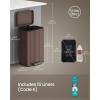 imageSONGMICS Trash Can 13 Gallon 50 L Garbage Can for Kitchen with Lid Pedal and Removable Inner Bucket Soft Close Stainless Steel 15 Trash Bags Code K Included Midnight Blue ULTB586QZ01Brown