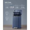 imageSONGMICS Trash Can 13 Gallon 50 L Garbage Can for Kitchen with Lid Pedal and Removable Inner Bucket Soft Close Stainless Steel 15 Trash Bags Code K Included Midnight Blue ULTB586QZ01Midnight Blue
