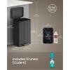 imageSONGMICS Trash Can 13 Gallon 50 L Garbage Can for Kitchen with Lid Pedal and Removable Inner Bucket Soft Close Stainless Steel 15 Trash Bags Code K Included Midnight Blue ULTB586QZ01Ink Black