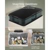 imageSONGMICS Trash Can 13 Gallon 50 L Garbage Can for Kitchen with Lid Pedal and Removable Inner Bucket Soft Close Stainless Steel 15 Trash Bags Code K Included Midnight Blue ULTB586QZ01Cream White