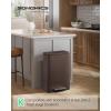 imageSONGMICS Trash Can 13 Gallon 50 L Garbage Can for Kitchen with Lid Pedal and Removable Inner Bucket Soft Close Stainless Steel 15 Trash Bags Code K Included Midnight Blue ULTB586QZ01Brown
