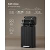 imageSONGMICS Trash Can 13 Gallon 50 L Garbage Can for Kitchen with Lid Pedal and Removable Inner Bucket Soft Close Stainless Steel 15 Trash Bags Code K Included Midnight Blue ULTB586QZ01Ink Black