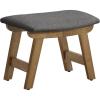 imageSONGMICS Foot Stool Ottoman Padded Foot Rest Under Desk with Solid Wood Frame Removable Cover for Living Room 98 x 154 x 118 Inches Summer Sand and Brown ULSF052LF01Slate Gray  Brown Leg