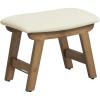 imageSONGMICS Foot Stool Ottoman Padded Foot Rest Under Desk with Solid Wood Frame Removable Cover for Living Room 98 x 154 x 118 Inches Summer Sand and Brown ULSF052LF01Summer Sand  Brown Leg