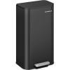 imageSONGMICS Kitchen Trash Can 13Gallon 50 L Garbage Can with Lid Stainless Steel Soft Close and Stays Open Inner Bucket Wide NonSlip Pedal Ink Black ULTB547B01Ink Black