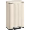 imageSONGMICS Trash Can 13 Gallon 50 L Garbage Can for Kitchen with Lid Pedal and Removable Inner Bucket Soft Close Stainless Steel 15 Trash Bags Code K Included Midnight Blue ULTB586QZ01Cream White