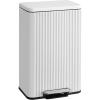 imageSONGMICS Trash Can 13 Gallon 50 L Garbage Can for Kitchen with Lid Pedal and Removable Inner Bucket Soft Close Stainless Steel 15 Trash Bags Code K Included Midnight Blue ULTB586QZ01Cloud White