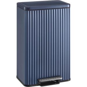 imageSONGMICS Trash Can 13 Gallon 50 L Garbage Can for Kitchen with Lid Pedal and Removable Inner Bucket Soft Close Stainless Steel 15 Trash Bags Code K Included Midnight Blue ULTB586QZ01Midnight Blue