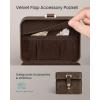 imageSONGMICS 2 Watch Travel Case 2Slot Watch Box Pillow with Hidden Storage Adjustable Divider Flap Pocket 4 x 47 x 33 Inches Gift Idea Brown Surface Brown Lining UJWB029KZ01Brown  Brown