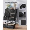 imageSONGMICS BELLAH Collection  Dresser for Bedroom Chest of Drawers Storage Organizer Unit Closet Entryway Steel 5 Drawers Farmhouse Rustic White and Honey Brown ULGS322WJ02SEbony Black