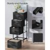 imageSONGMICS BELLAH Collection  Dresser for Bedroom Chest of Drawers Storage Organizer Unit Closet Entryway Steel 5 Drawers Farmhouse Rustic White and Honey Brown ULGS322WJ02SEbony Black