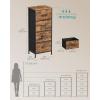 imageSONGMICS BELLAH Collection  Dresser for Bedroom Chest of Drawers Storage Organizer Unit Closet Entryway Steel 5 Drawers Farmhouse Rustic White and Honey Brown ULGS322WJ02SRustic Brown  Ink Black