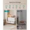 imageSONGMICS BELLAH Collection  Dresser for Bedroom Chest of Drawers Storage Organizer Unit Closet Entryway Steel 5 Drawers Farmhouse Rustic White and Honey Brown ULGS322WJ02SCloud White  Snow White