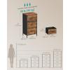 imageSONGMICS BELLAH Collection  Dresser for Bedroom Chest of Drawers Storage Organizer Unit Closet Entryway Steel 5 Drawers Farmhouse Rustic White and Honey Brown ULGS322WJ02SRustic Brown  Ink Black