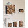 imageSONGMICS BELLAH Collection  Dresser for Bedroom Chest of Drawers Storage Organizer Unit Closet Entryway Steel 5 Drawers Farmhouse Rustic White and Honey Brown ULGS322WJ02SRustic Brown  Ink Black