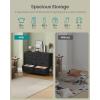 imageSONGMICS BELLAH Collection  Dresser for Bedroom Chest of Drawers Storage Organizer Unit Closet Entryway Steel 5 Drawers Farmhouse Rustic White and Honey Brown ULGS322WJ02SInk Black  Ebony Black