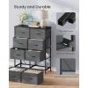 imageSONGMICS BELLAH Collection  Dresser for Bedroom Chest of Drawers Storage Organizer Unit Closet Entryway Steel 5 Drawers Farmhouse Rustic White and Honey Brown ULGS322WJ02SSlate Gray