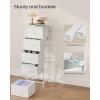 imageSONGMICS BELLAH Collection  Dresser for Bedroom Chest of Drawers Storage Organizer Unit Closet Entryway Steel 5 Drawers Farmhouse Rustic White and Honey Brown ULGS322WJ02SCloud White  Snow White
